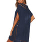 Cutout V-Neck Short Sleeve Cover-Up