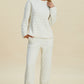 Texture Round Neck Long Sleeve Top and Pants Set