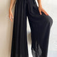 Drawstring Waist Wide Leg Pants