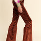 Elastic Waist Knit Flare Pants