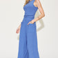 Ribbed Tank and Wide Leg Pants Set