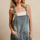 Washed Adjustable Strap Denim Overall Dress