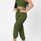 Wide Strap Top and Drawstring Joggers Set