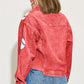 Ball Sequin Dropped Shoulder Raw Hem Jacket