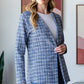 Heimish Houndstooth Tweed Open Front Blazer