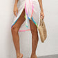 Rainbow Pompom Trim Swim Skirt