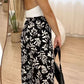 Full Size Printed High Waist Wide Leg Pants