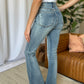 Judy Blue Medium Rise Tummy Control Destroy Flare Jeans