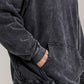 Drop Shoulder Long Sleeve Hoodie with Kangaroo Pocket