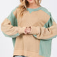 Color Block Round Neck Sweatshirt