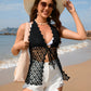 Tied Openwork Halter Neck Cover-Up