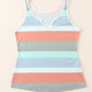 Striped Notched Neck Tank