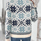 Graphic Round Neck Long Sleeve Sweater