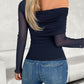 Ruched Asymmetrical Long Sleeve T-Shirt