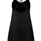 Sequin V-Neck Mini Cami Dress