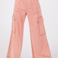 Knit Terry Mineral Wash Wide Leg Pants