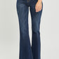 RISEN High Waist Raw Hem Flare Jeans