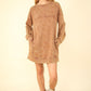 Mineral Washed Oversized Sweatshirt Mini Dress