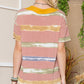 Striped Short Sleeve V-Neck T-Shirt