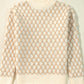 Diamond Pattern Mock Neck Long Sleeve Sweater