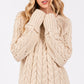 Cable-Knit Long Sleeve Sweater