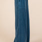 Mineral Wash French Terry Drawstring Wide Leg Pants