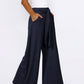 Tied Wide Leg Pants with Pockets