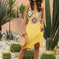 Geometric V-Neck Spaghetti Strap Cover Up Dress