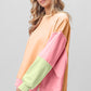 Washed Color Block Sweatshirt