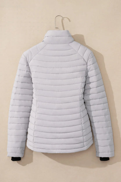 Turtleneck Zip Up Long Sleeve Jacket