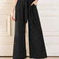 Tied Wide Leg Pants with Pockets