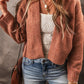 Open Front Dropped Shoulder Cardigan