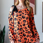 Pumpkin Print One Shoulder T-Shirt