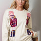 Nutcracker Sequin Long Sleeve Sweater