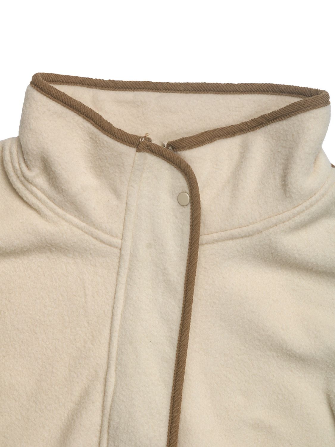 Zip Up Dropped Shoulder Polar Fleece Jacket