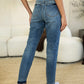 Judy Blue Mid Rise Rigid Magic Release Hem Jeans