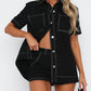 Pocketed Button Up Top and Shorts Set