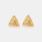 Gold-Plated Geometric Stud Earrings