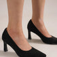 Faux Suede Point Toe Pumps