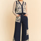 Lace Applique Wide Leg Jeans