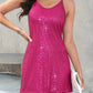 Sequin V-Neck Mini Cami Dress