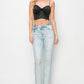 Risen High Rise Distressed Skinny Jeans