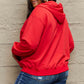 Full Size Zip Up Long Sleeve Hooded Jacket