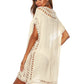 Cutout V-Neck Short Sleeve Cover-Up