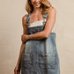 Washed Adjustable Strap Denim Overall Dress