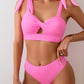 Cutout Sweetheart Neck Three-Piece Swim Set