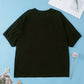 Plus Size Star Round Neck Half Sleeve T-Shirt