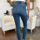 Judy Blue Cuffed Hem Low Waist Skinny Jeans