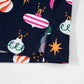 Christmas Lights Print Collared Neck Top and Pants Set