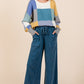 Mineral Wash French Terry Drawstring Wide Leg Pants